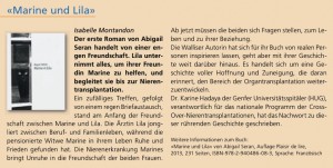 "Marine et Lila" dans "swisstransplant news" (en allemand).